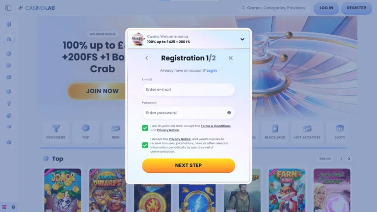 register casinolab